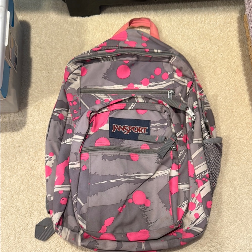 Jansport Gray and Pink Backpack